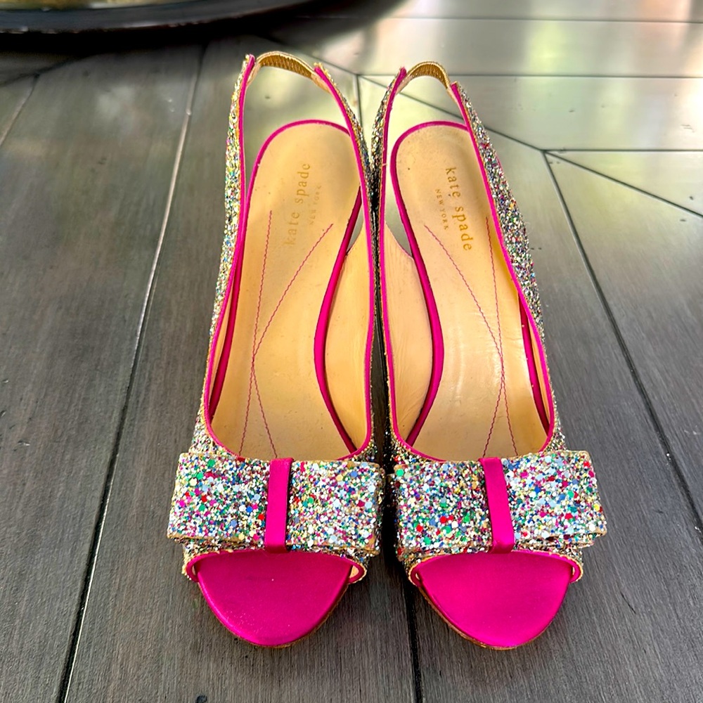 Kate Spade Size 9 Sparkle Bow Pumps